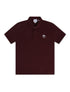 Lacoste Signature Print Polo Shirt - Bordeaux by Denim Exchange