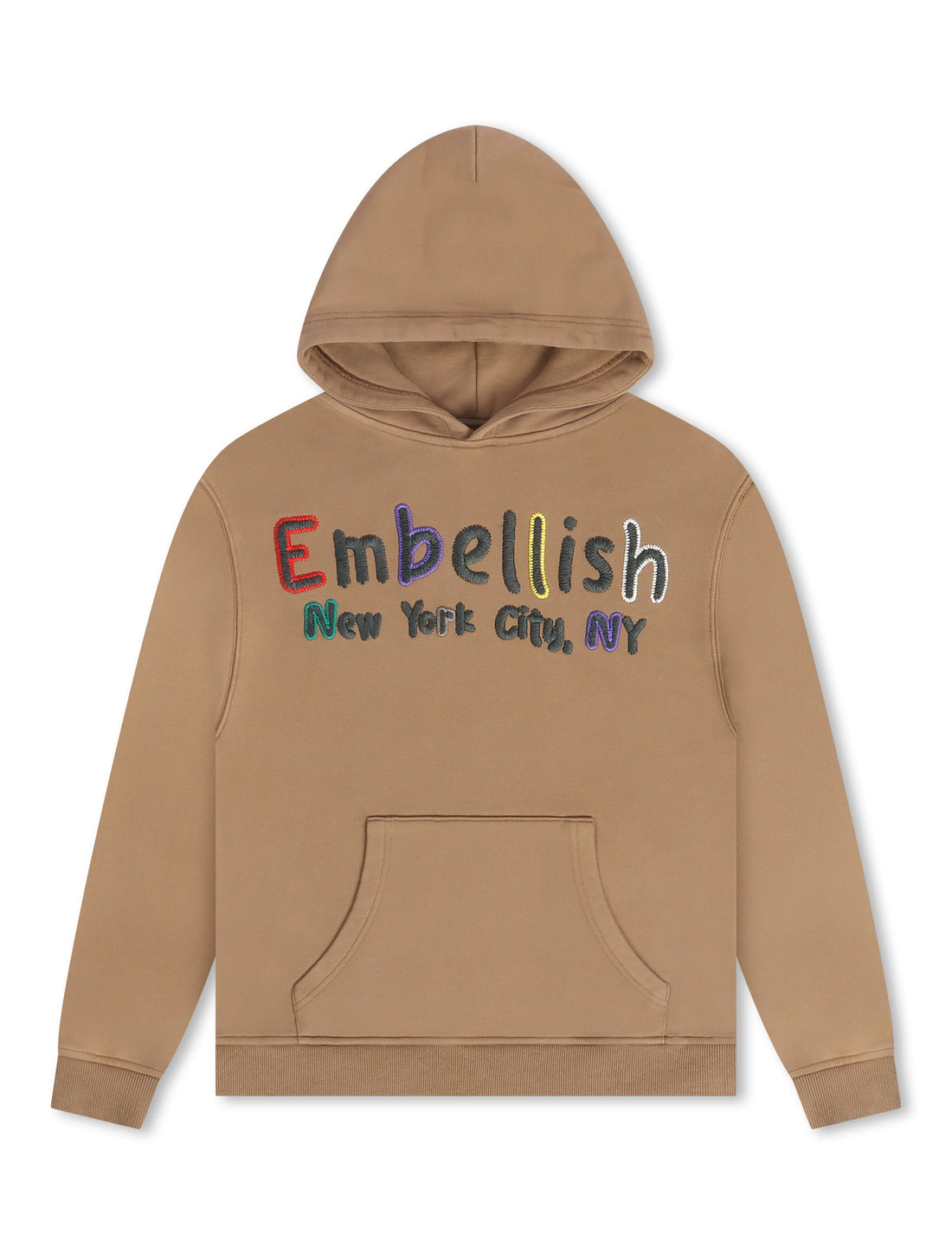 Embellish Colors Hoodie - Mocha by Denim Exchange