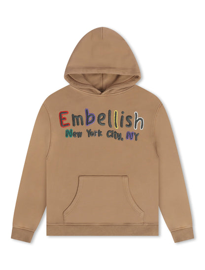 Embellish Colors Hoodie - Mocha by Denim Exchange