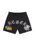 Rebel Minds Heavy Tears Rhinestone Shorts - Black by Denim Exchange