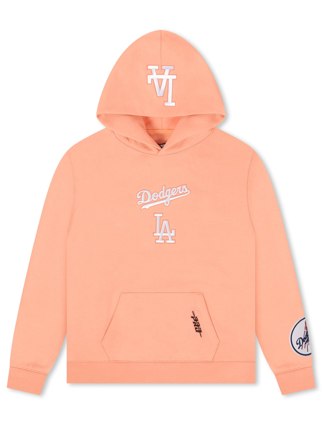 Pro Standard La Dodgers Wingspan Drop Shoulder Hoodie - Guava by Denim Exchange