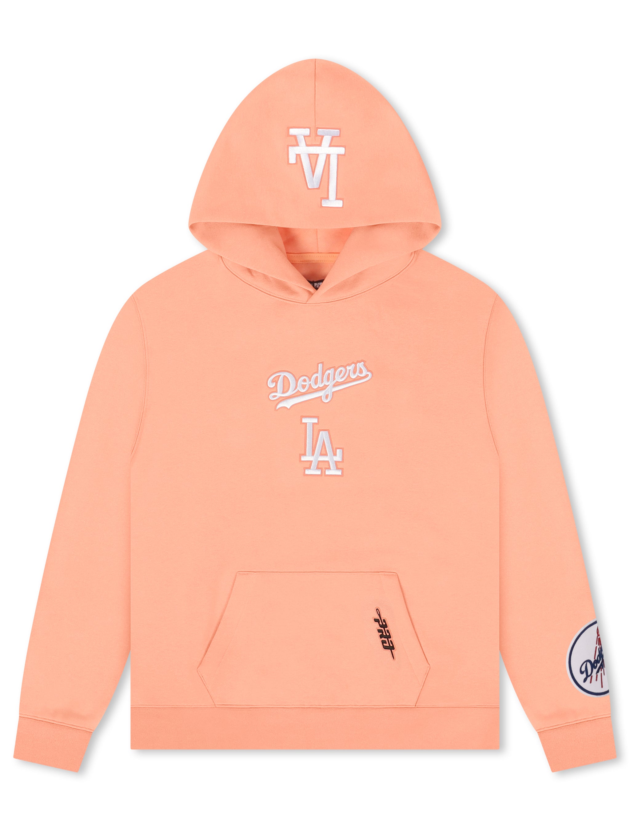 Pro Standard La Dodgers Wingspan Drop Shoulder Hoodie - Guava by Denim Exchange