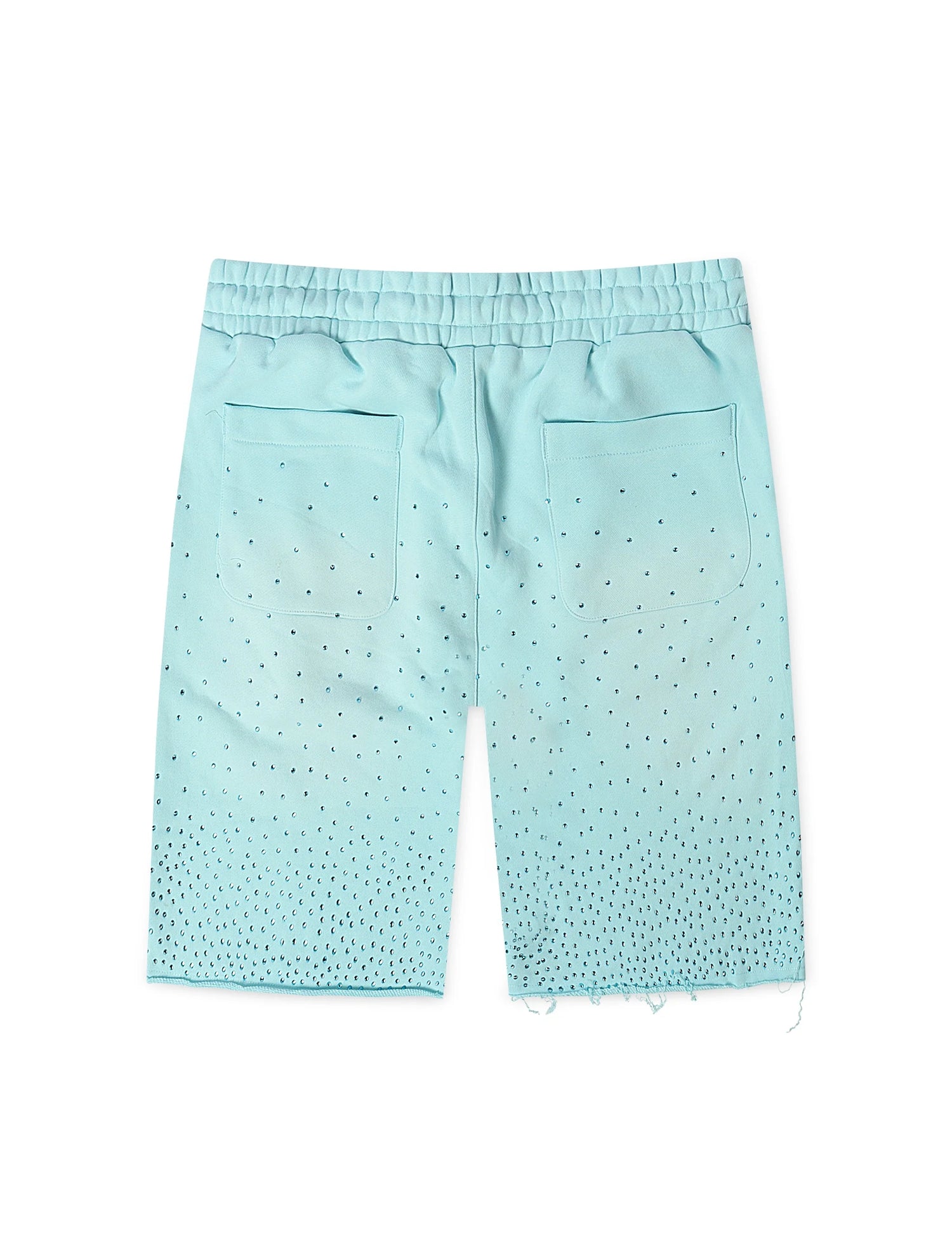 Gala Original Rhinestone Terry Shorts - Washed Sky Blue by Denim Exchange