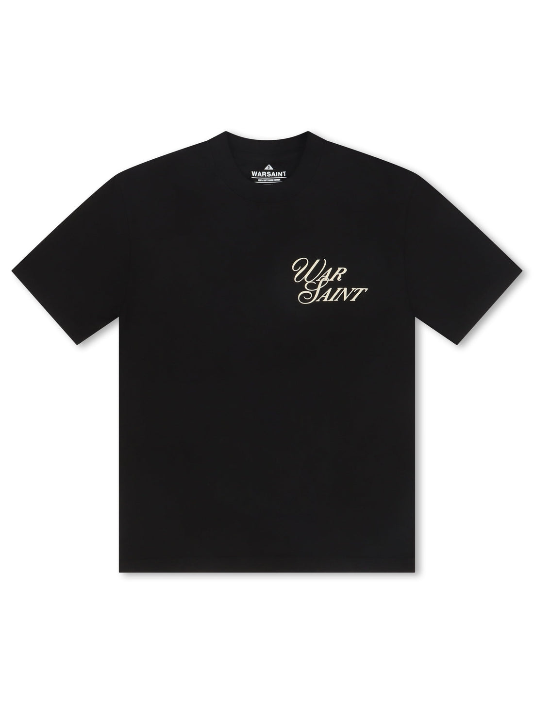 Warsaint Script Statement Tee - Black by Denim Exchange