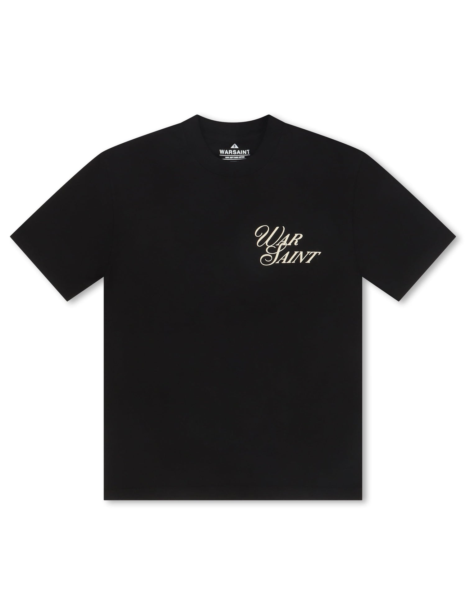 Warsaint Script Statement Tee - Black by Denim Exchange