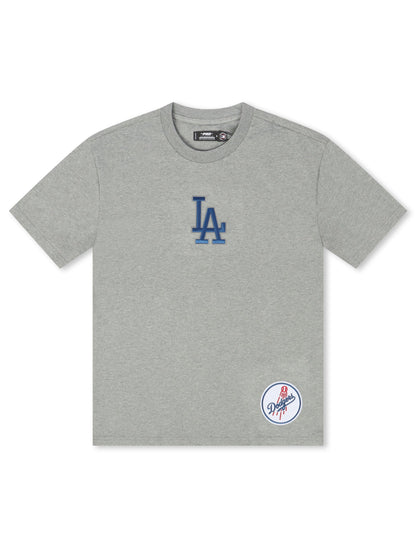 Pro Standard La Dodgers Wingspan Drop Shoulder Tee - Dark Heather Grey by Denim Exchange