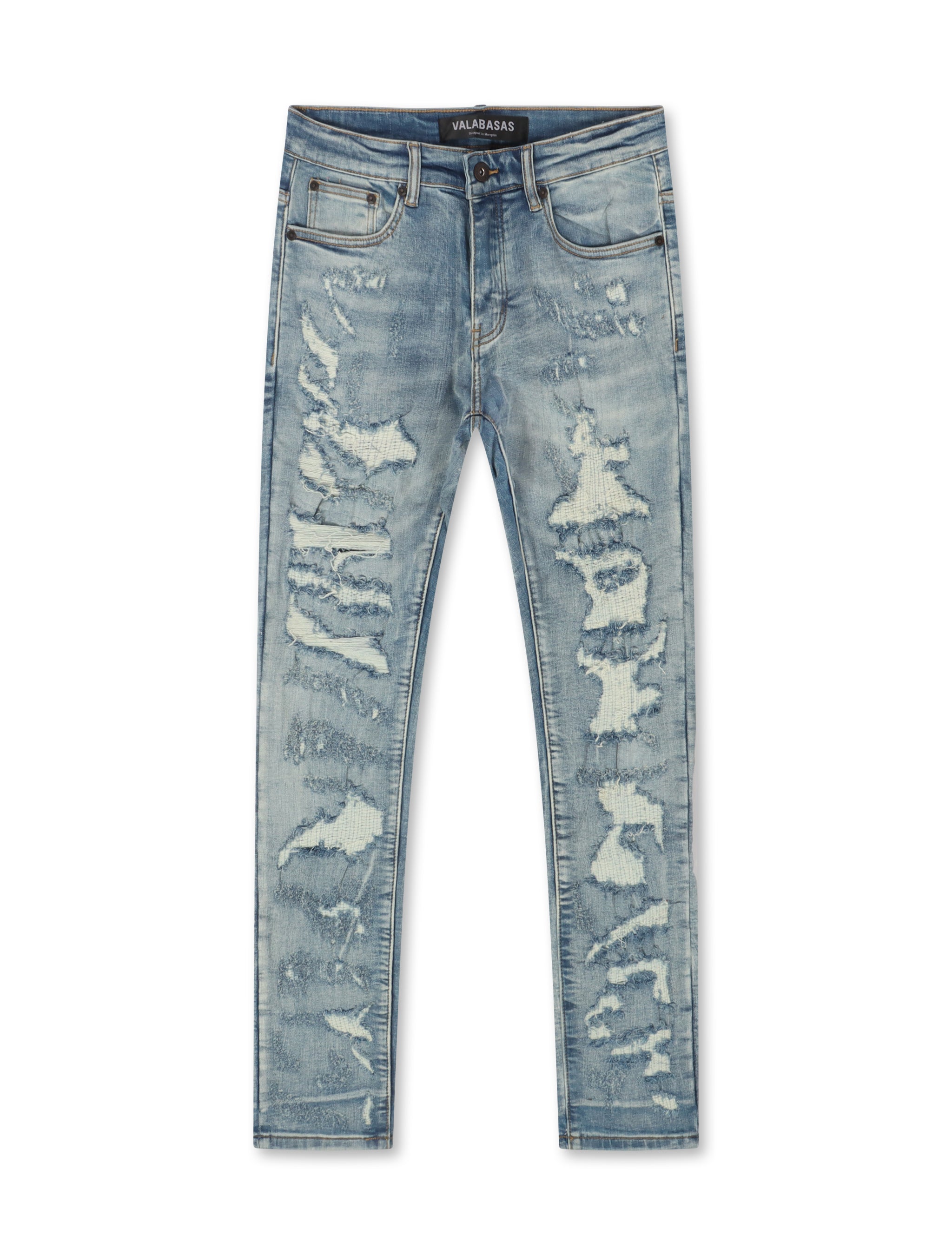 Valabasas Payload Skinny Jean - Light Blue Wash by Denim Exchange