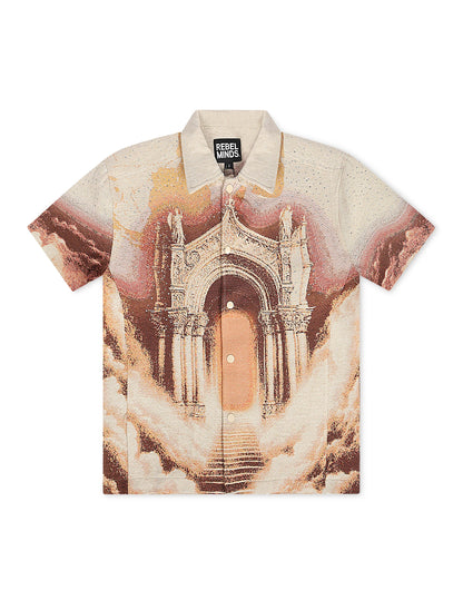 Rebel Minds Paradise Tapestry Button-Up - Khaki by Denim Exchange