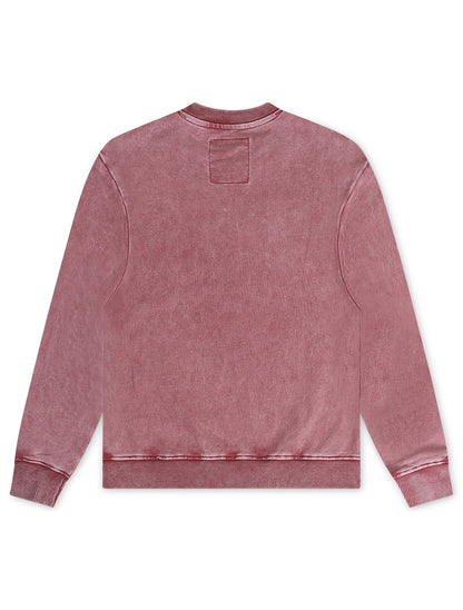Vicious Denim Graphic Crewneck - Acid Burgundy by Denim Exchange