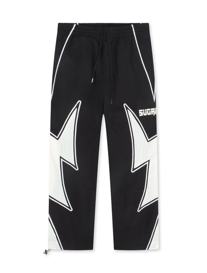 Sugarhill Bolt Windbreaker Pants - Black by Denim Exchange