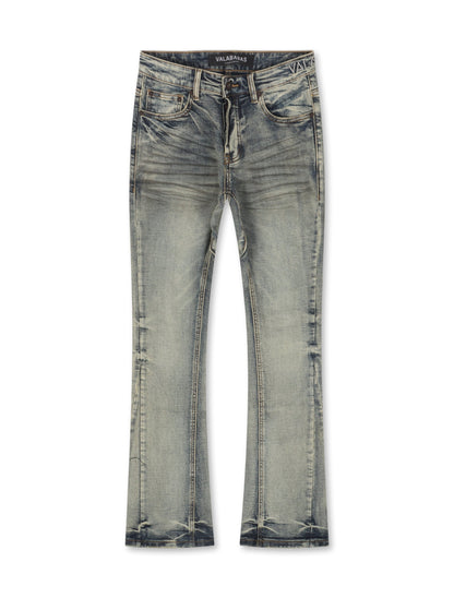 Valabasas Fax Stacked Jeans - Light Blue Washed by Denim Exchange