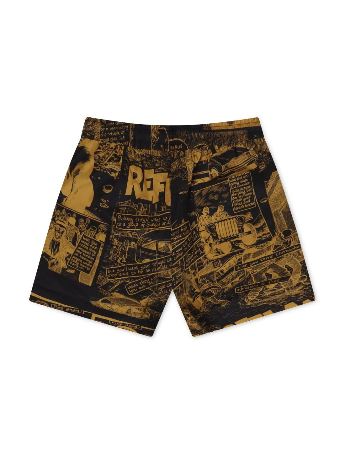 Trnchs Palestry Shorts - Yellow/Black by Denim Exchange