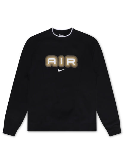 Nike Mens Air Crew Fleece Crewneck - Black/Metallic Gold by Denim Exchange