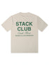 Stack Club Cash Flow Heavyweight Tee - Cream/Green by Denim Exchange