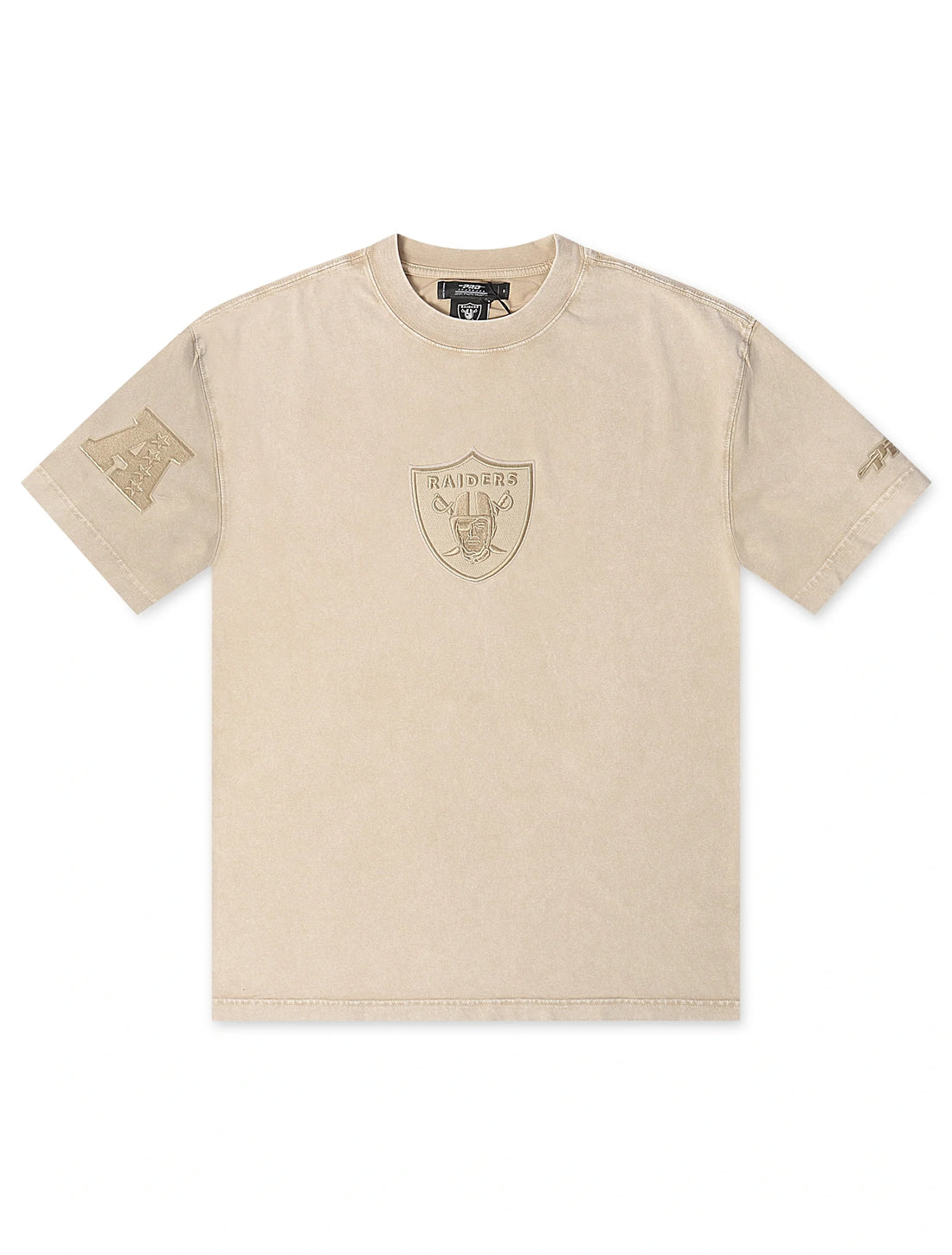 Pro Standard Raiders Logo Tee - Vintage Beige by Denim Exchange