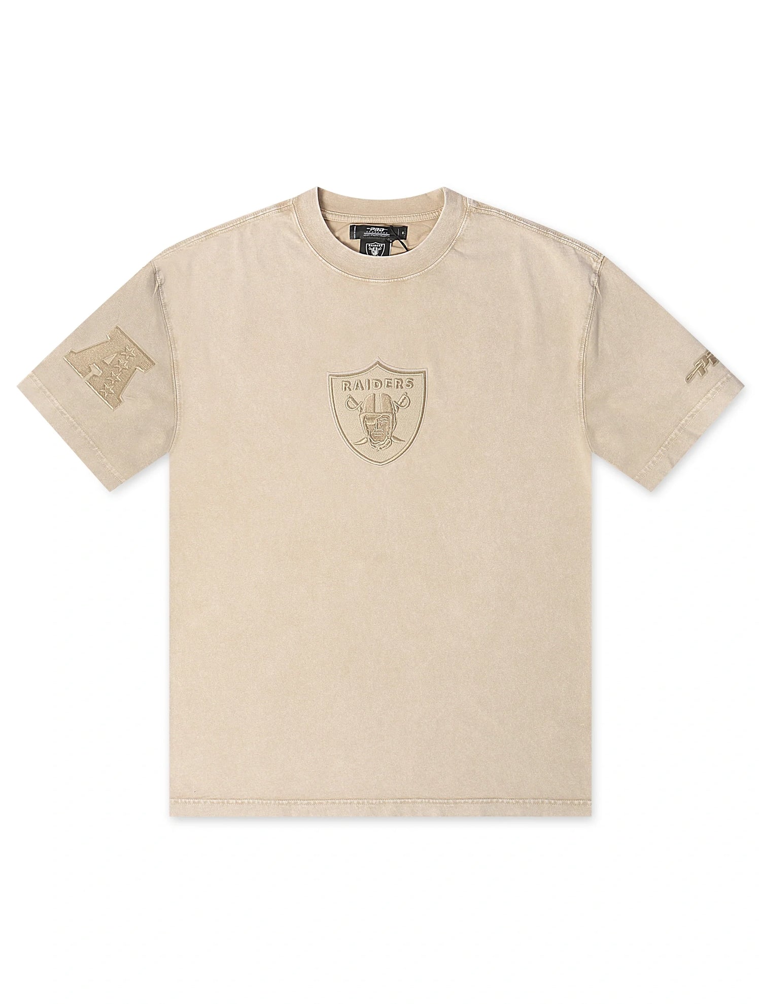 Pro Standard Raiders Logo Tee - Vintage Beige by Denim Exchange