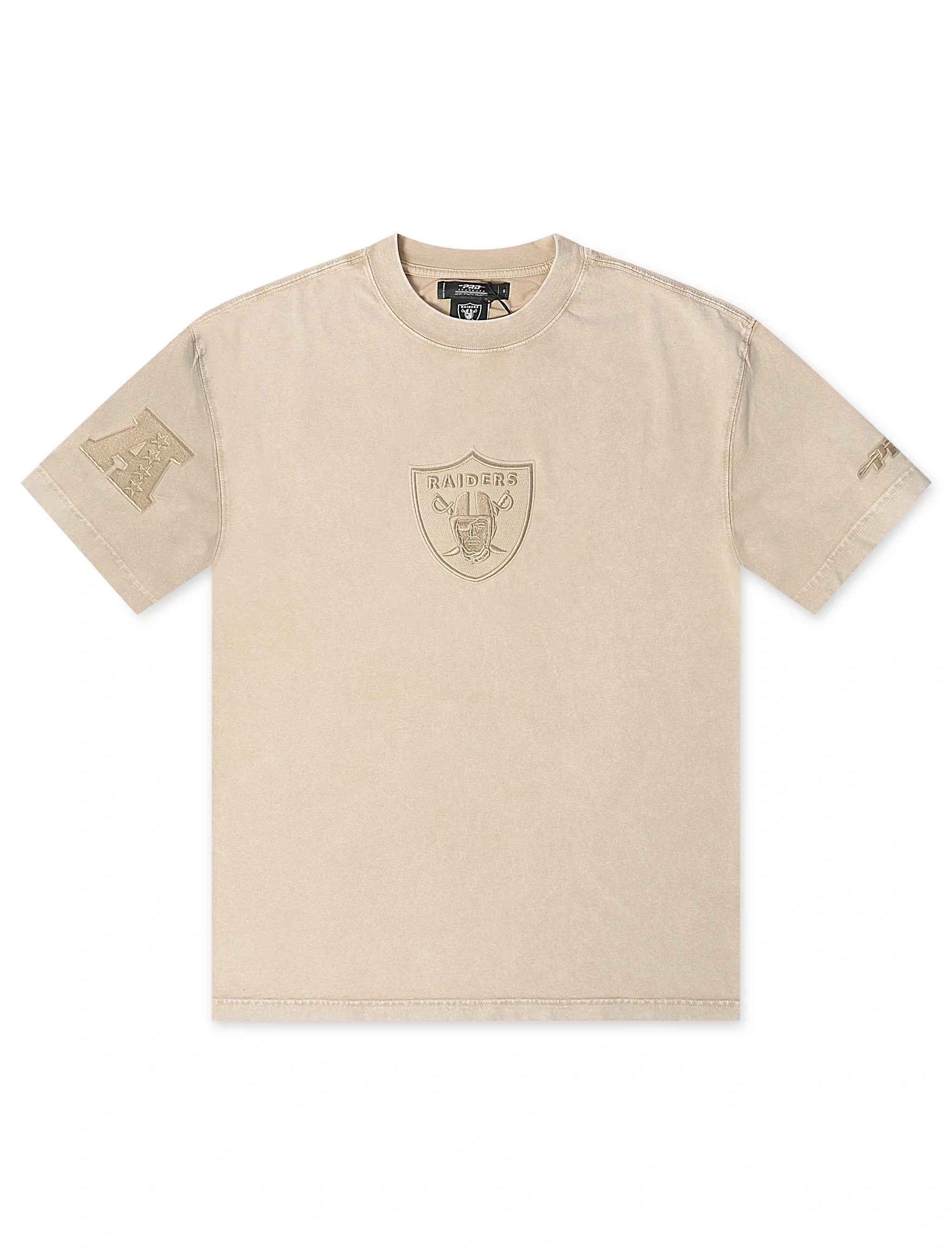 Pro Standard Raiders Logo Tee - Vintage Beige by Denim Exchange