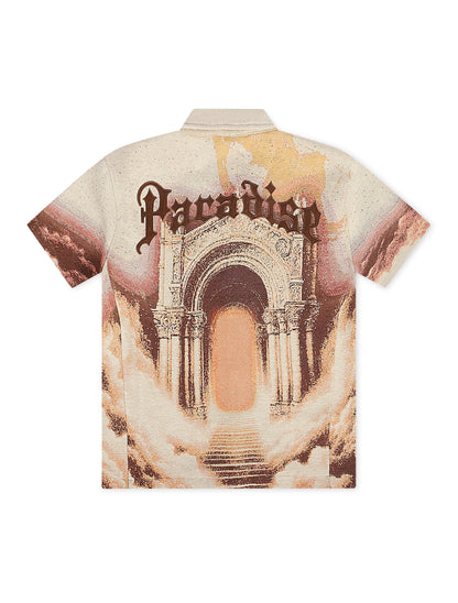Rebel Minds Paradise Tapestry Button-Up - Khaki by Denim Exchange