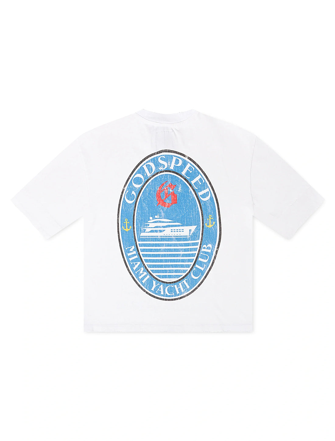 Godspeed GMYC Wave Runner Boxy Tee - White by Denim Exchange