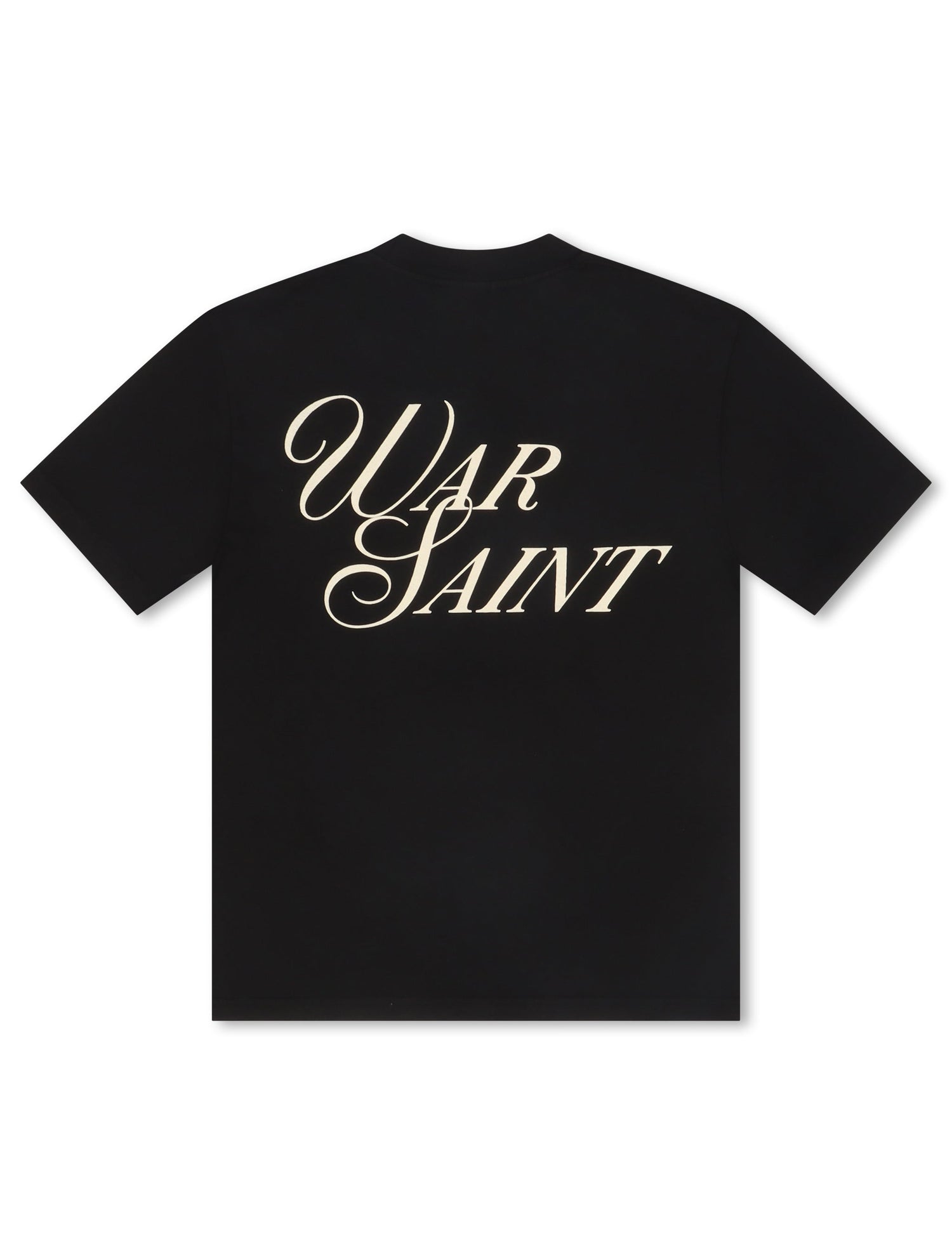 Warsaint Script Statement Tee - Black by Denim Exchange