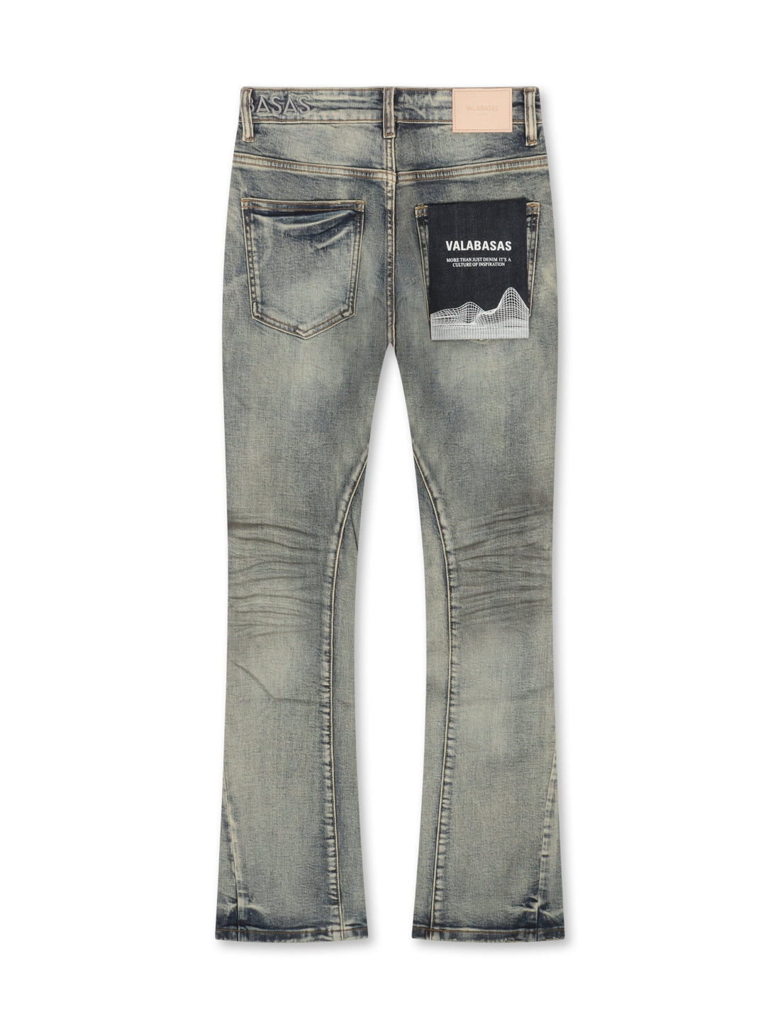 Valabasas Fax Stacked Jeans - Light Blue Washed by Denim Exchange