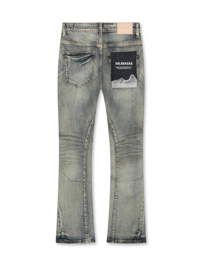 Valabasas Fax Stacked Jeans - Light Blue Washed by Denim Exchange
