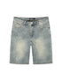Memory Lane Monogram Denim Short - Blue Rinse by Denim Exchange