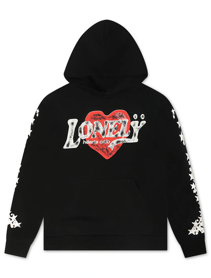 Lonely Hearts Love Me Forever Hoodie - Black by Denim Exchange