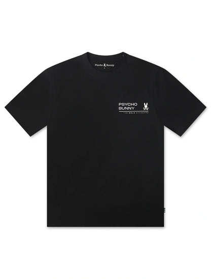 Psycho Bunny Enzo Back Graphic Tee - Black by Denim Exchange