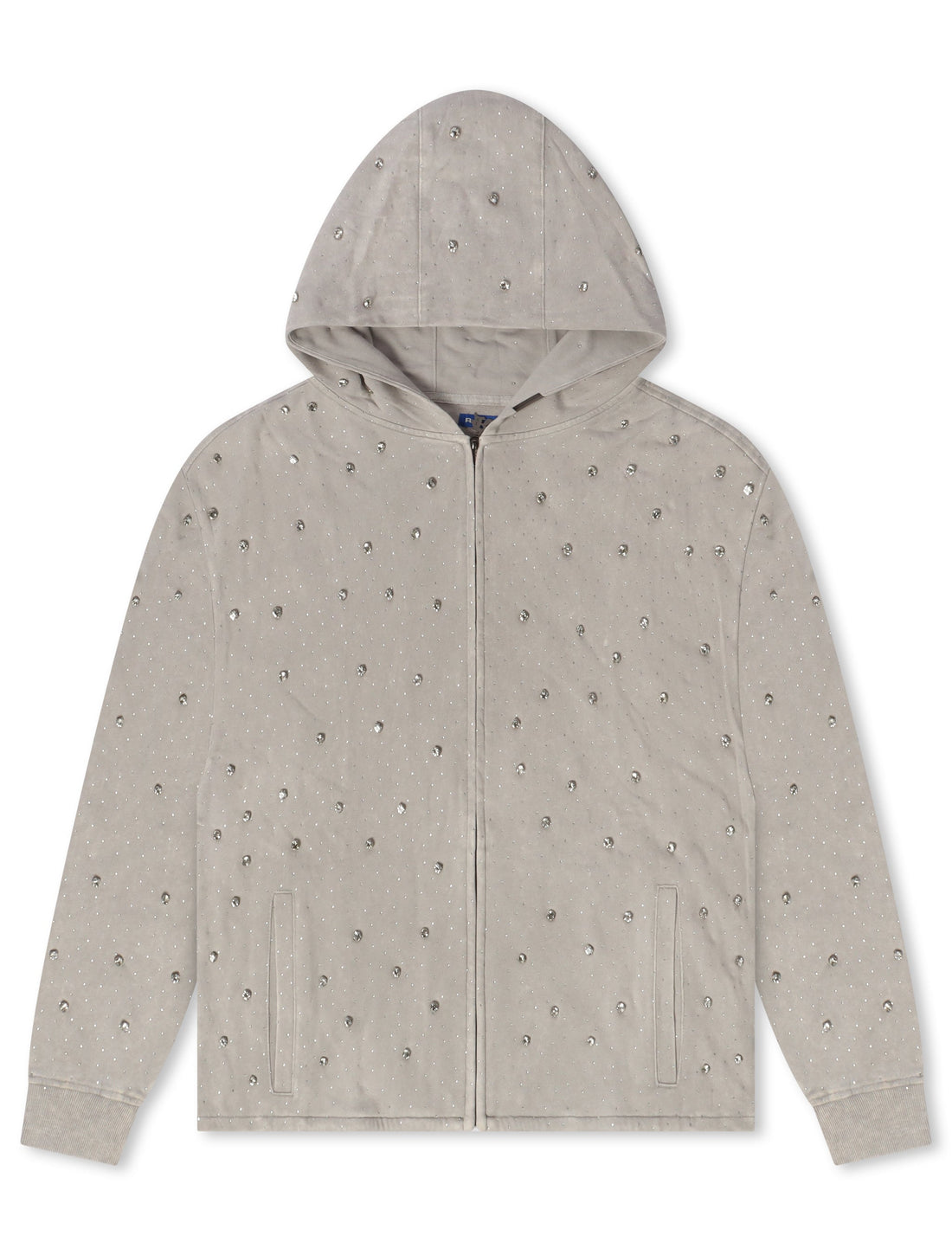 Rebel Denim Diamond Hoodie - Grey by Denim Exchange
