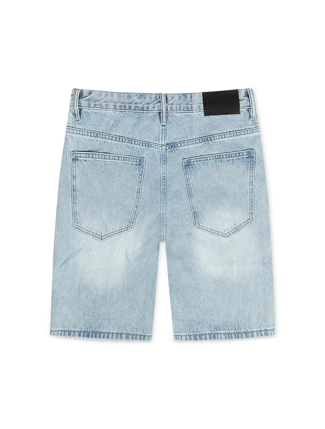 N.M.E NYC Highway 78 Stud Denim Shorts - Blue Wash by Denim Exchange