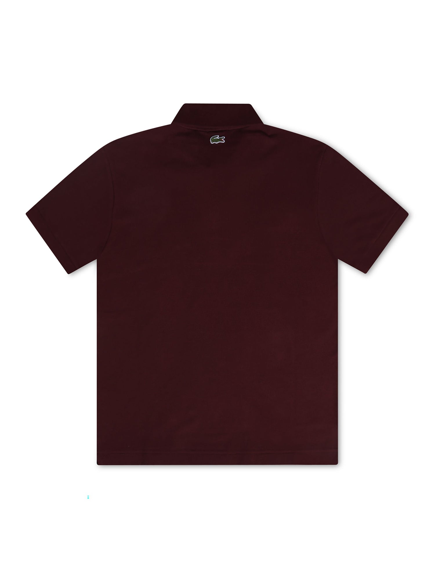 Lacoste Signature Print Polo Shirt - Bordeaux by Denim Exchange
