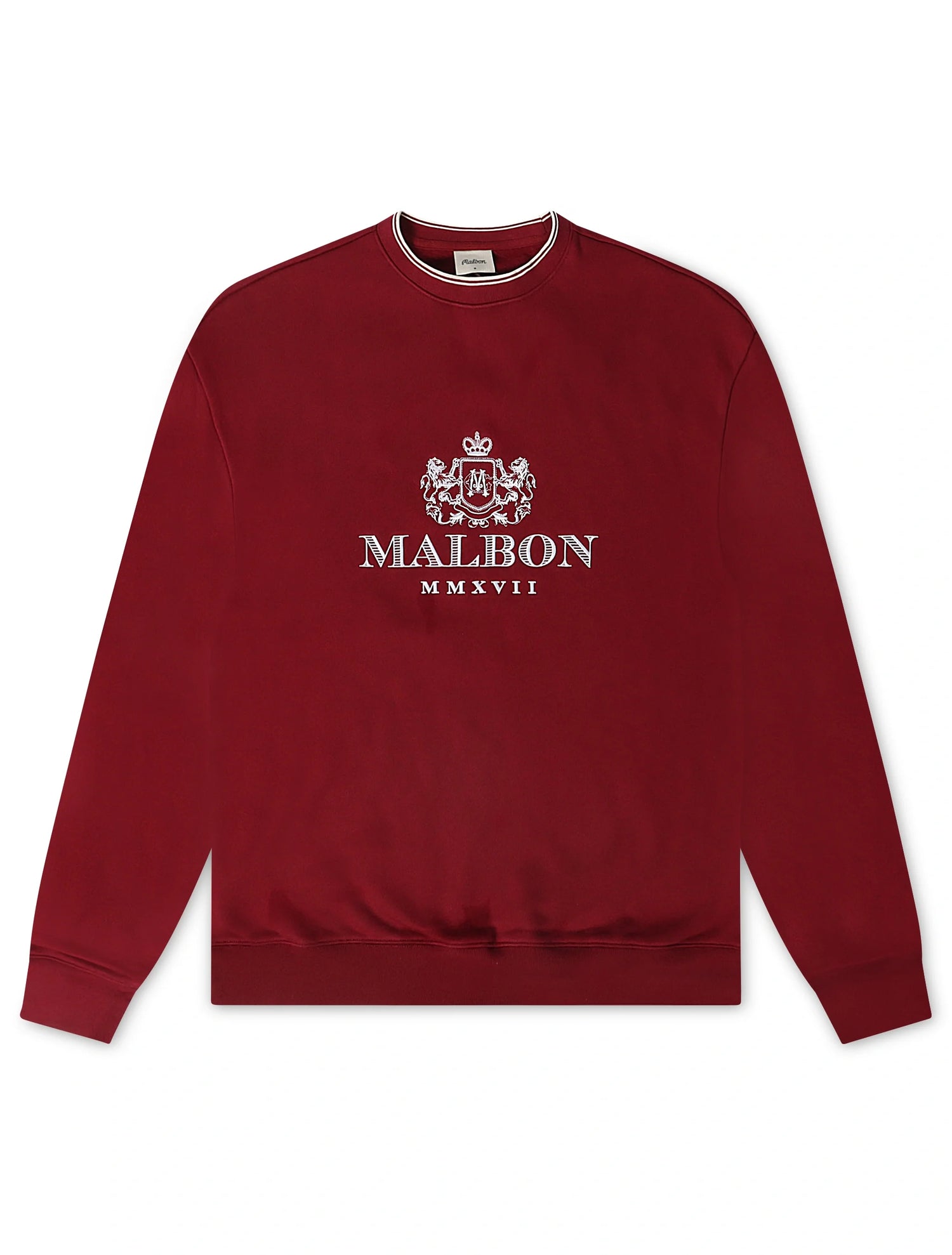 Malbon Monarch Crewneck - Red Mahogany by Denim Exchange
