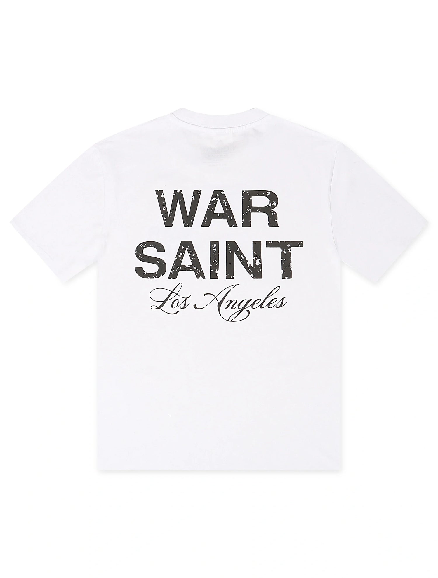 Warsaint LA Script Tee - White/Black by Denim Exchange
