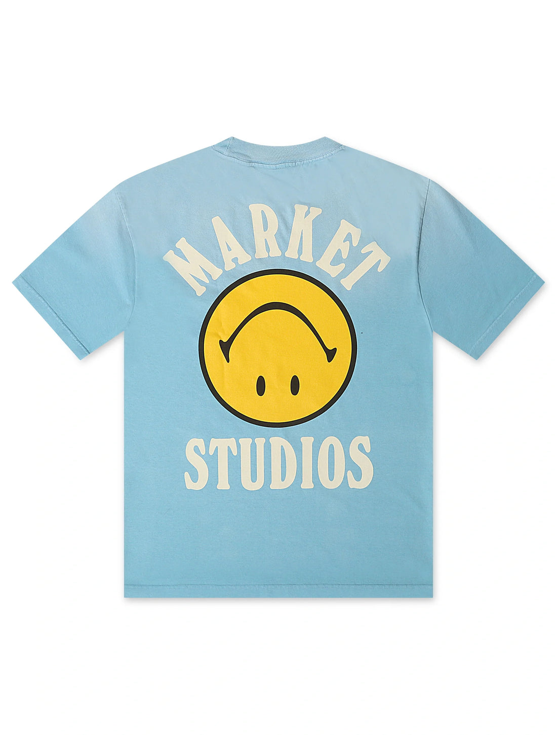Market Studios Smiley Upside Down Tee - Retro Blue by Denim Exchange