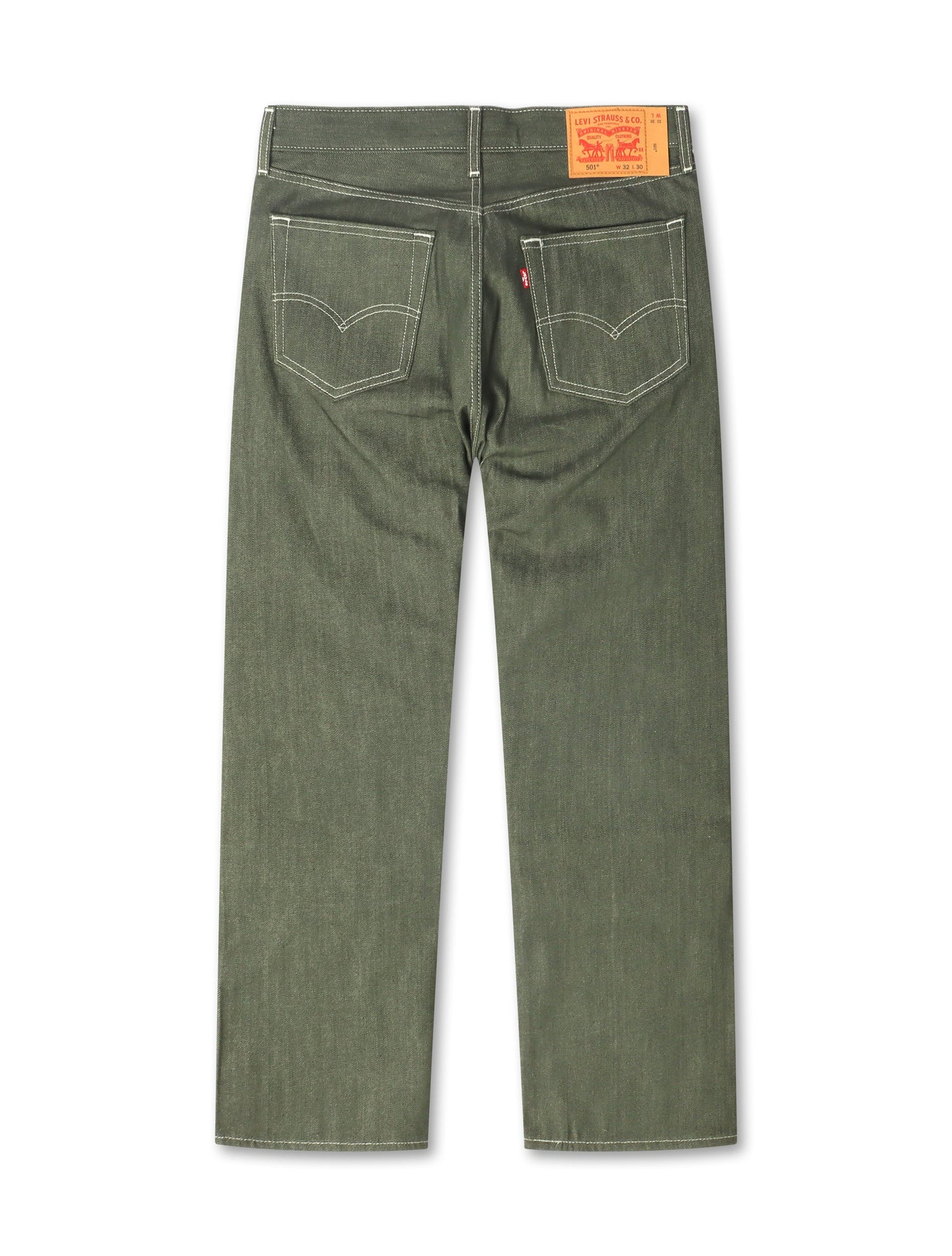 Levis 501™ Original Shrink To Fit Jeans - Green Rigid by Denim Exchange