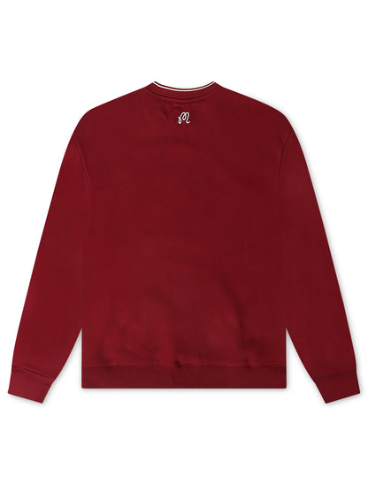 Malbon Monarch Crewneck - Red Mahogany by Denim Exchange