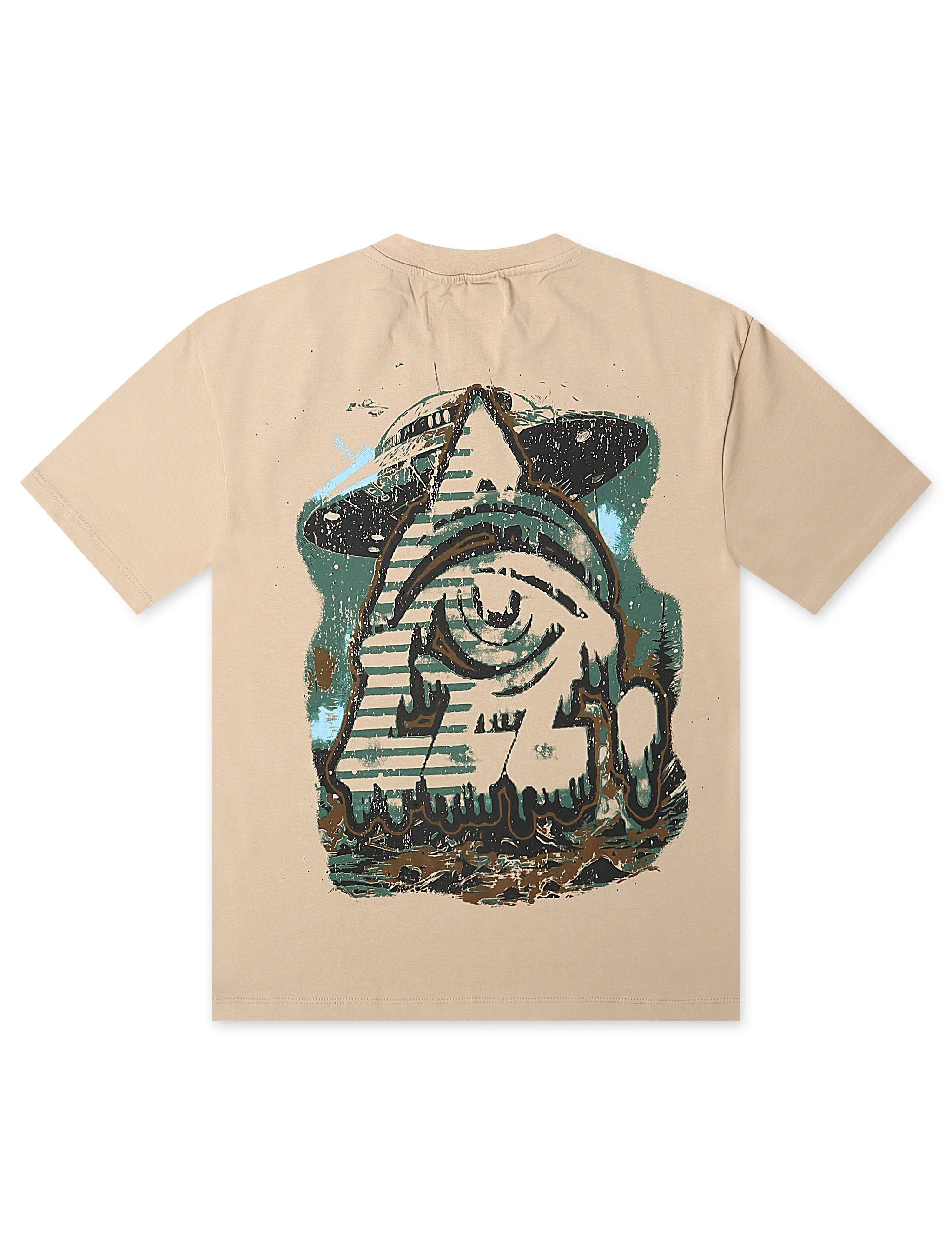 Starseed Here On A Mission Tee - Beige by Denim Exchange