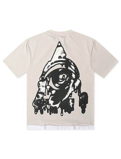 Starseed Big Head Alien Oversized Tee - Grey by Denim Exchange