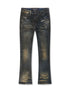 Valabasas Fax Stacked Denim Jeans - Vintage Blue Wash by Denim Exchange