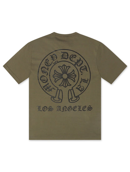 Money Dept. Vintage Old English Tee - Olive/Black by Denim Exchange