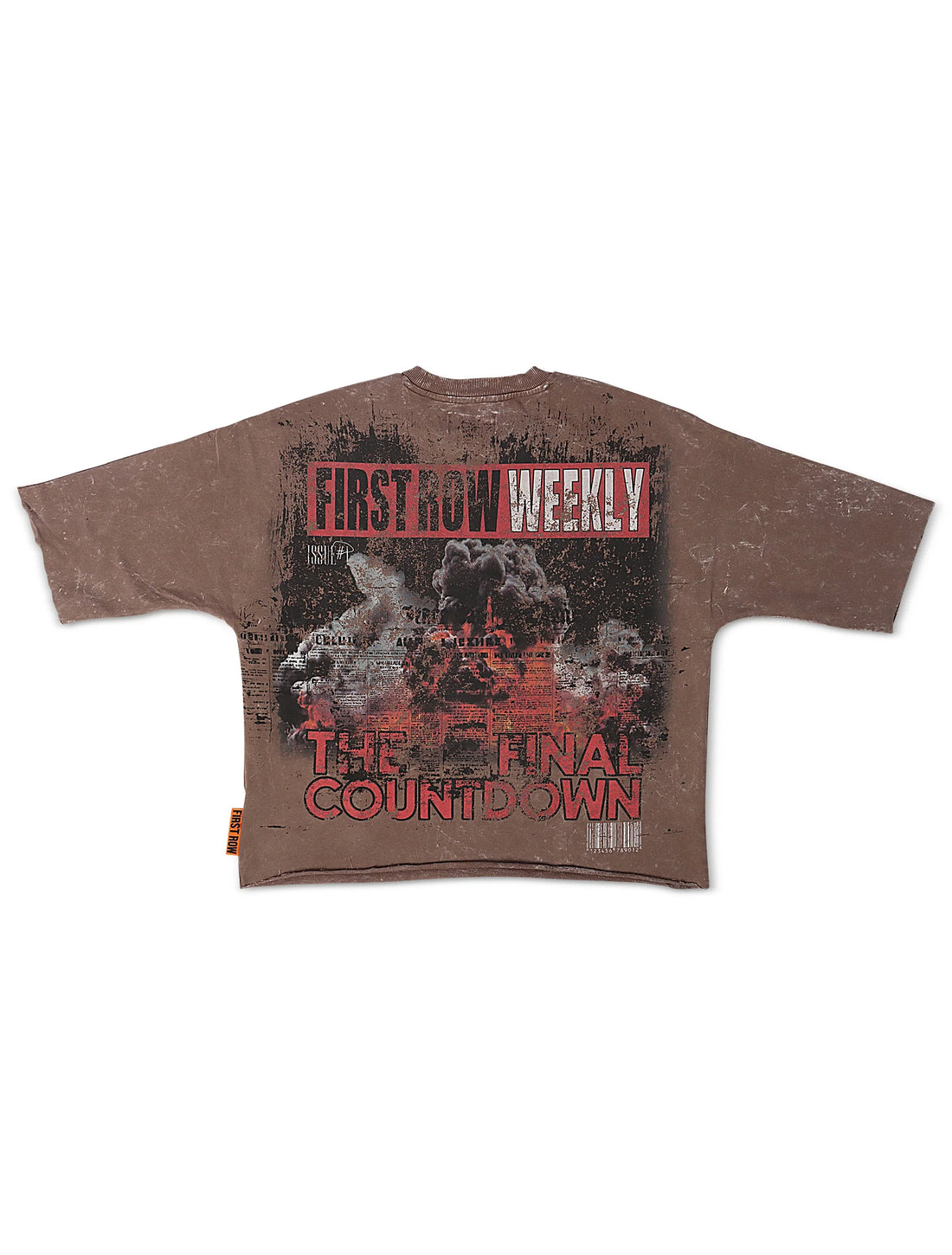 First Row Countdown Cropped Tee - Caffe by Denim Exchange