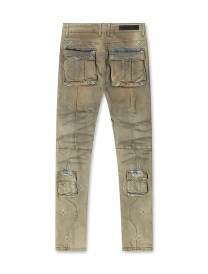 Embellish Canus Cargo Denim - Sand Wash by Denim Exchange