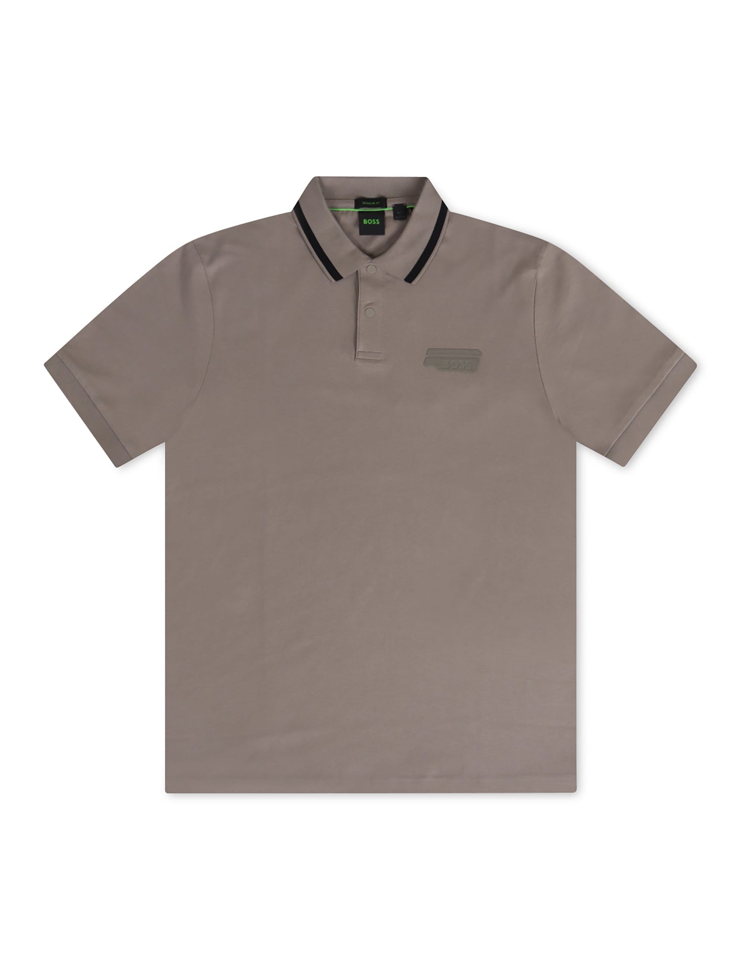 Boss Green Pio Badge Polo - Brown by Denim Exchange