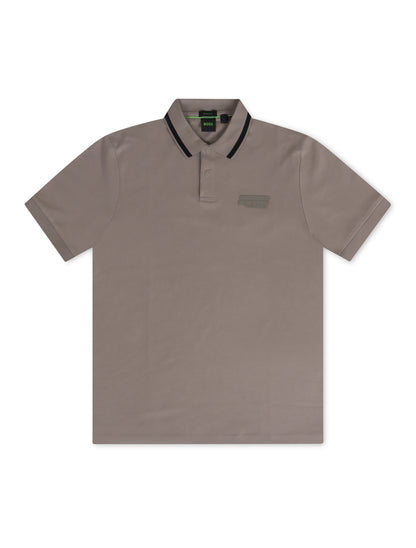 Boss Green Pio Badge Polo - Brown by Denim Exchange