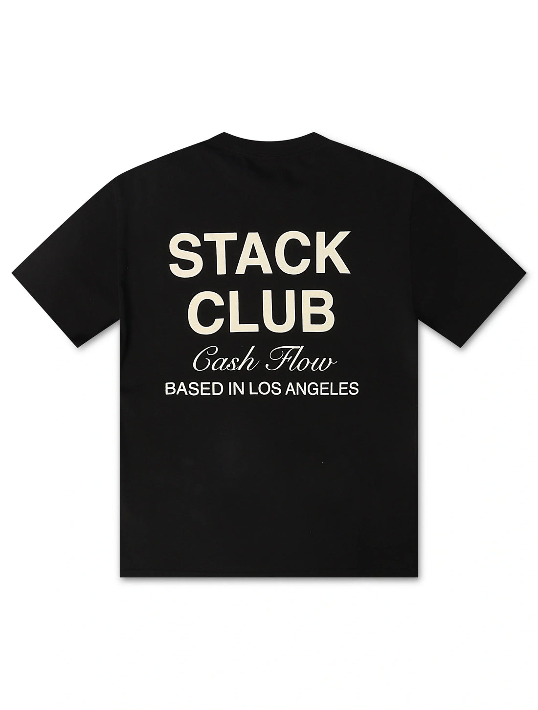 Stack Club Cash Flow Heavyweight Tee - Black/Cream by Denim Exchange