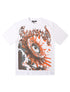 Starseed AI Angel Oversized Tee - White/Orange by Denim Exchange