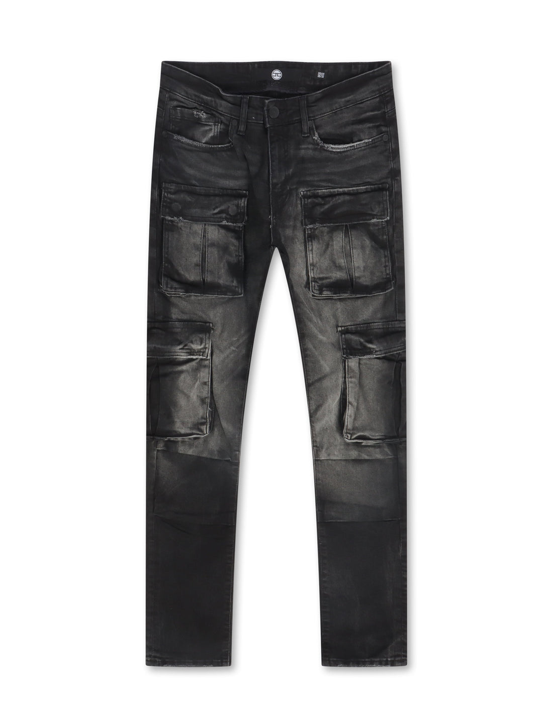 Jordan Craig Sean Cargo Jeans - Black Shadow by Denim Exchange