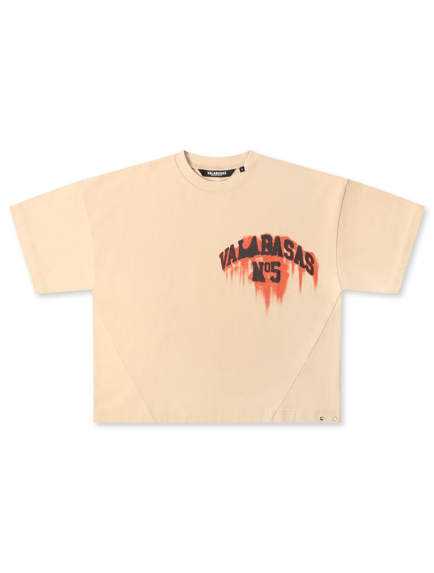 Valabasas NO.5 Boxy Oversized Tee - Beige by Denim Exchange