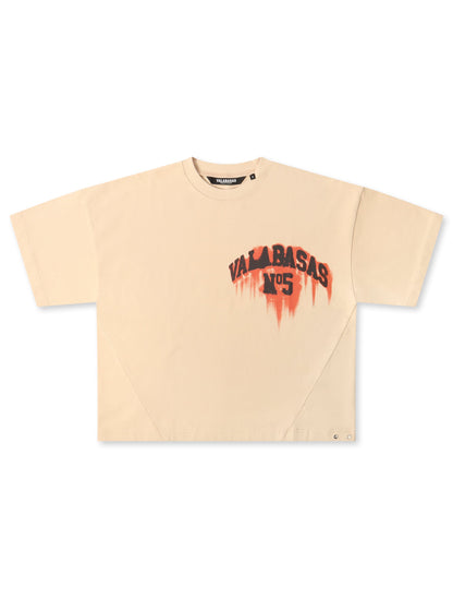 Valabasas NO.5 Boxy Oversized Tee - Beige by Denim Exchange